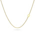 Bold Alphabet Letter Initial Charm Necklace in Gold Tone